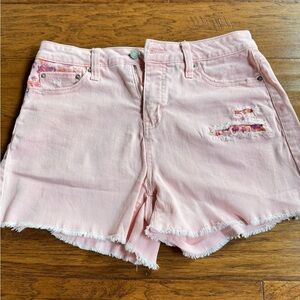 Time and‎ Try Pink High Rise Jean Shorts